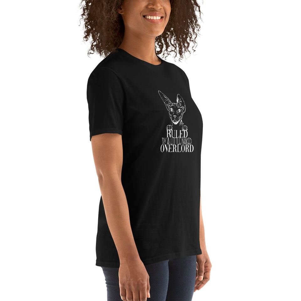 Sphynx Cat Shirt | Sphynx Cat Gifts | Ruled By A Little Naked Overlord Sphynx Cat Unisex T-Shirt