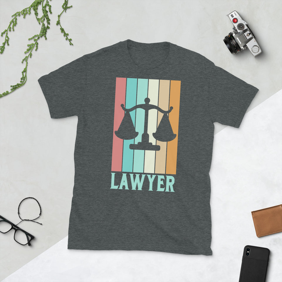 Lawyer Scales Of Justice Shirt | Lawyer Retro Tshirt | Lawyer In Training Unisex T-Shirt