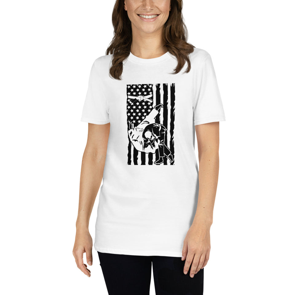 Brazilian Jiu Jitsu Throw Flag White Shirt | BJJ Shirt | Brazilian Jiu-Jitsu Unisex T-Shirt