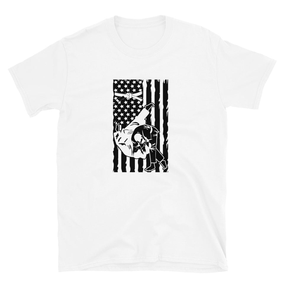 Brazilian Jiu Jitsu Throw Flag White Shirt | BJJ Shirt | Brazilian Jiu-Jitsu Unisex T-Shirt