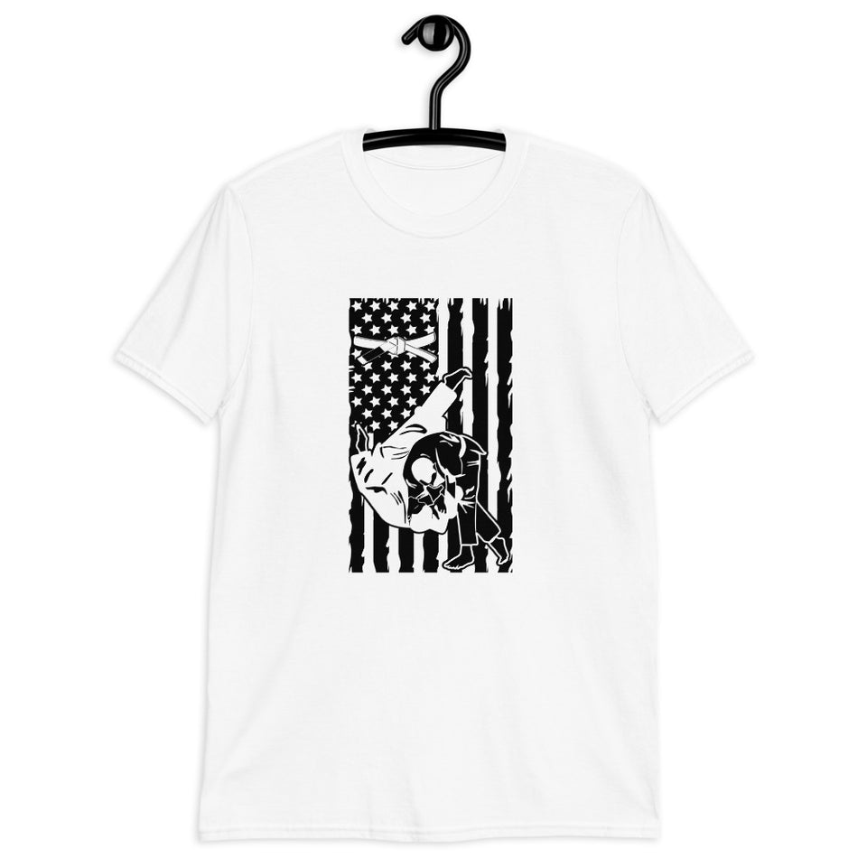 Brazilian Jiu Jitsu Throw Flag White Shirt | BJJ Shirt | Brazilian Jiu-Jitsu Unisex T-Shirt