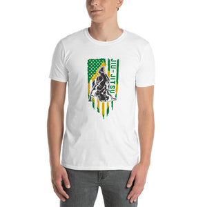 Brazilian Jiu Jitsu Brazil Flag White Shirt | BJJ Shirt | Brazilian Jiu-Jitsu Unisex T-Shirt