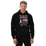 Touch Me And Your First Jiu Jitsu Lesson Is Free Brazilian Jiu-Jitsu BJJ Unisex Hoodie Touch Me And Your First Jiu Jitsu Lesson Is Free Brazilian Jiu-Jitsu BJJ Unisex Hoodie