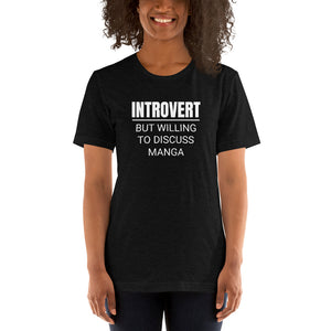 Introvert But Willing To Discuss Manga Unisex Premium T-Shirt Introvert But Willing To Discuss Manga Unisex Premium T-Shirt