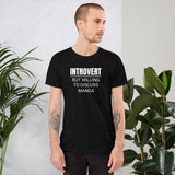 Introvert But Willing To Discuss Manga Unisex Premium T-Shirt Introvert But Willing To Discuss Manga Unisex Premium T-Shirt