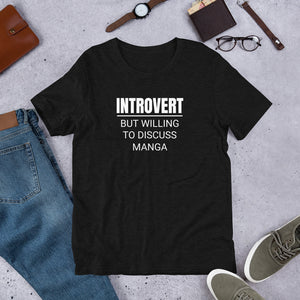 Introvert But Willing To Discuss Manga Unisex Premium T-Shirt Introvert But Willing To Discuss Manga Unisex Premium T-Shirt