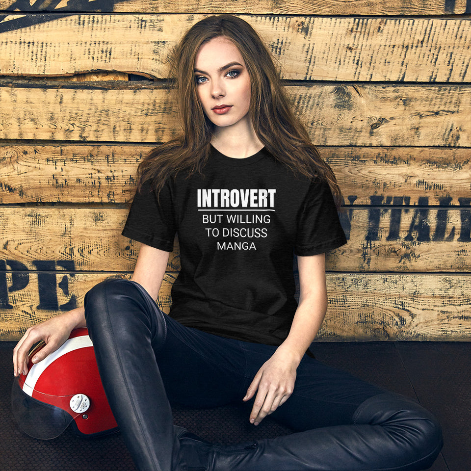 Introvert But Willing To Discuss Manga Unisex Premium T-Shirt