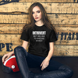 Introvert But Willing To Discuss Manga Unisex Premium T-Shirt Introvert But Willing To Discuss Manga Unisex Premium T-Shirt