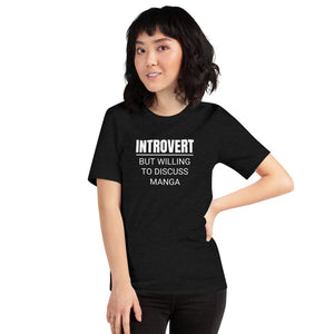 Introvert But Willing To Discuss Manga Unisex Premium T-Shirt Introvert But Willing To Discuss Manga Unisex Premium T-Shirt