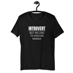 Introvert But Willing To Discuss Manga Unisex Premium T-Shirt Introvert But Willing To Discuss Manga Unisex Premium T-Shirt