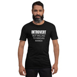 Introvert But Willing To Discuss Manga Unisex Premium T-Shirt Introvert But Willing To Discuss Manga Unisex Premium T-Shirt